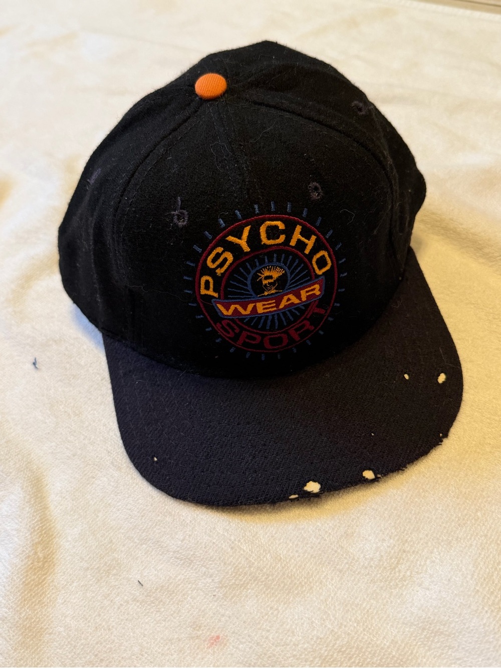 Vintage Psycho Wear Sport Black Snapback Hat
